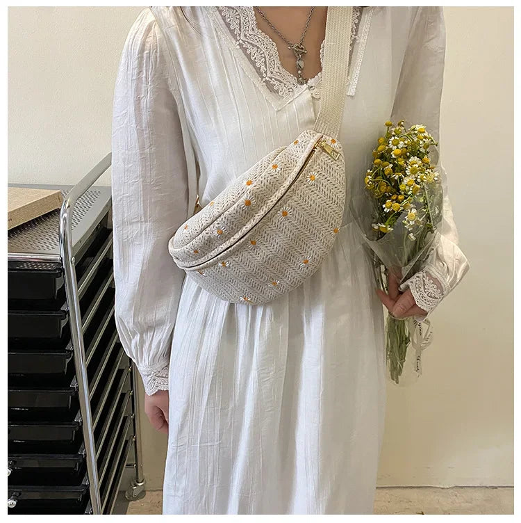 Sac banane fleurs