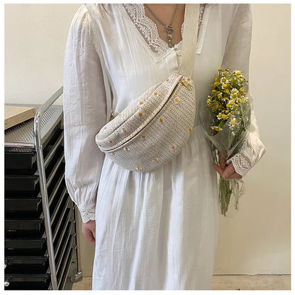 Sac banane fleurs