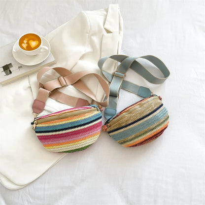 Sac banane en paille
