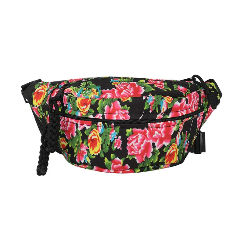 Sac banane à fleurs