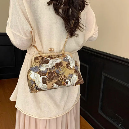 Sac à bandoulière brodé de Style chinois pour femmes, pochette de soirée de mariage, fait à la main, style Boho Vintage, cadeau