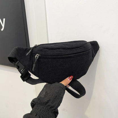 Sac banane velours noir