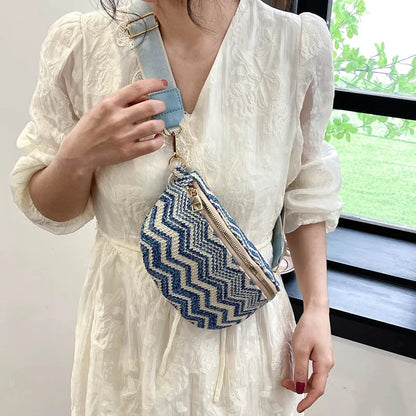 Sac banane femme tressé