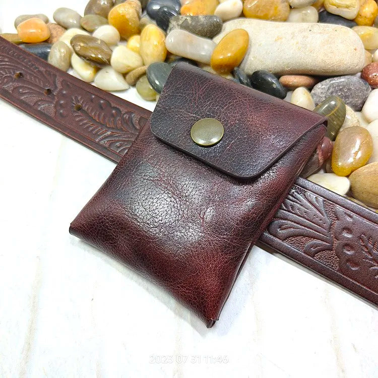 Pochette cuir homme ceinture