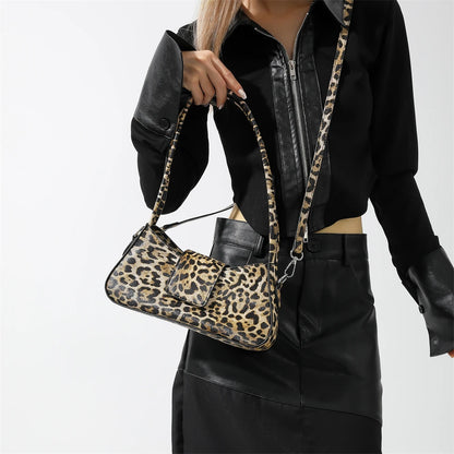 sac de luxe femme sac a main femme bandoulière MOODS-Mini sac à bandoulière imprimé léopard pour femme, sacs initiés sous les bras, style français, sacs à main de créateur de luxe, dernier cri, 2024