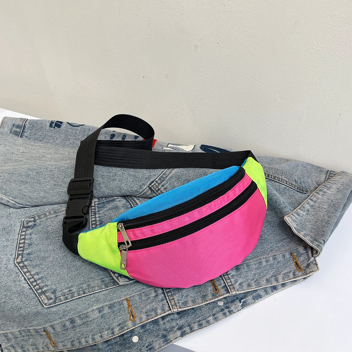 Sac banane multicolore