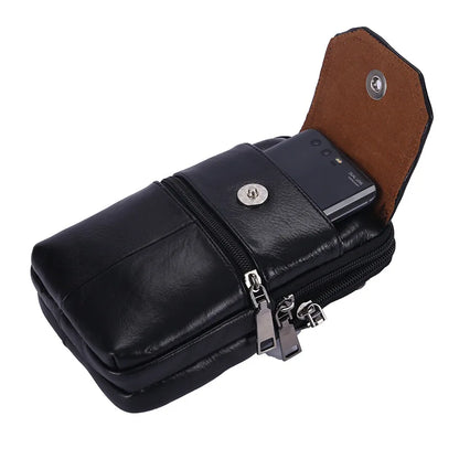 Pochette cuir ceinture homme