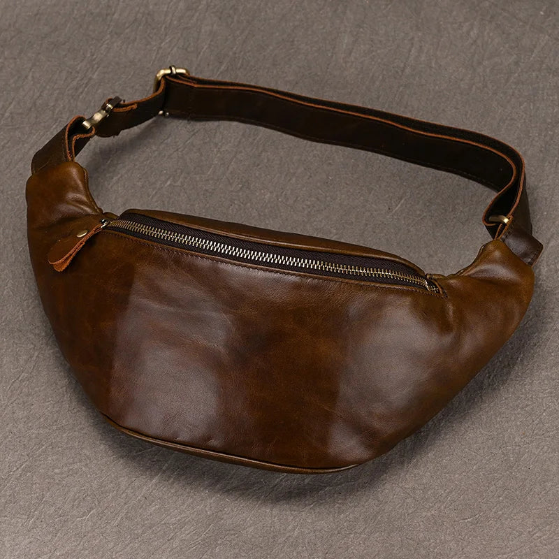 Sac banane cuir grainé