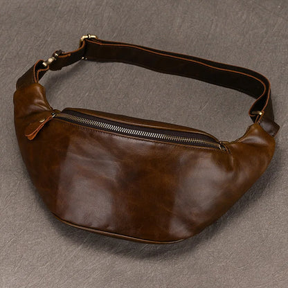 Sac banane cuir grainé