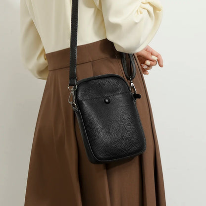 Sac à main 100% cuir véritable pour femme, sac à main de luxe en cuir de vache, sac à bandoulière initié, mode féminine, sac messager