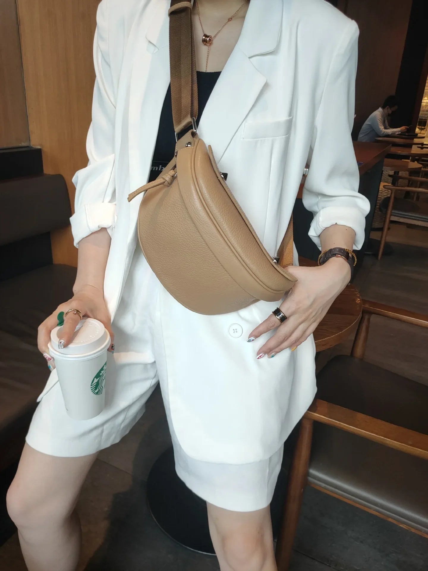 Sac banane cuir luxe