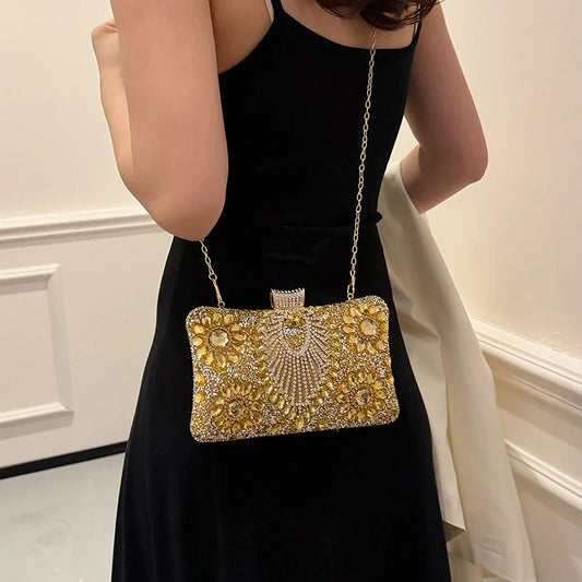 sac de luxe femme pochette soirée femme sac de soirée pour femme Pochettes de soirée en biscuits étincelants pour femmes, sac à bandoulière QueParty Gemstone, sacs à main de créateur, luxe, mariage, Rh, 2024