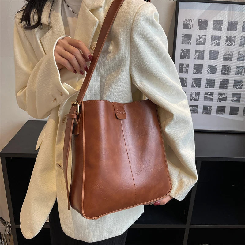 sac a mains femme sac luxe célèbre marque sac de cours MOODS-Ensemble de Sacs Fourre-Tout Rétro pour Femme, Large Sangle, Cuir PU Souple, Sacs à Bandoulière avec Petit Sac à Main, Shopping de Grande Capacité