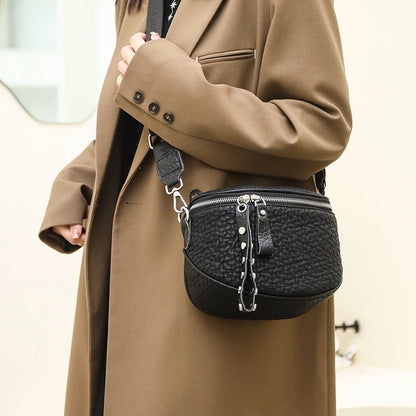 Grand sac banane femme cuir