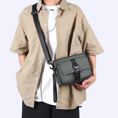 Sac à bandoulière en cuir PU souple pour hommes, petit sac à main décontracté de bonne qualité, pochette de jour