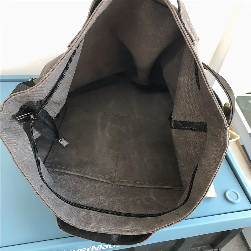 sac a main femme sac de cours grand sac à main femme sac bandouillere femme Sac fourre-tout en toile de qualité pour femmes, fourre-tout de grande capacité avec pendentif, sacoche à bandoulière