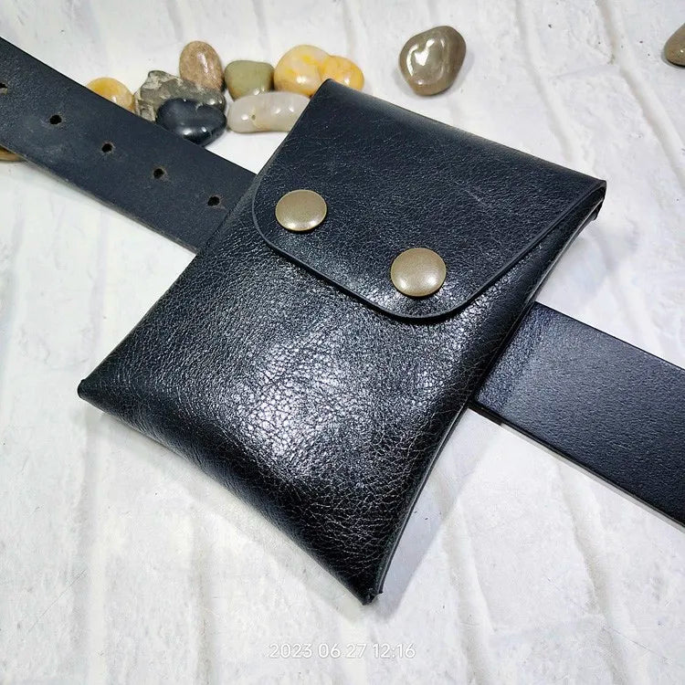 Pochette cuir homme ceinture
