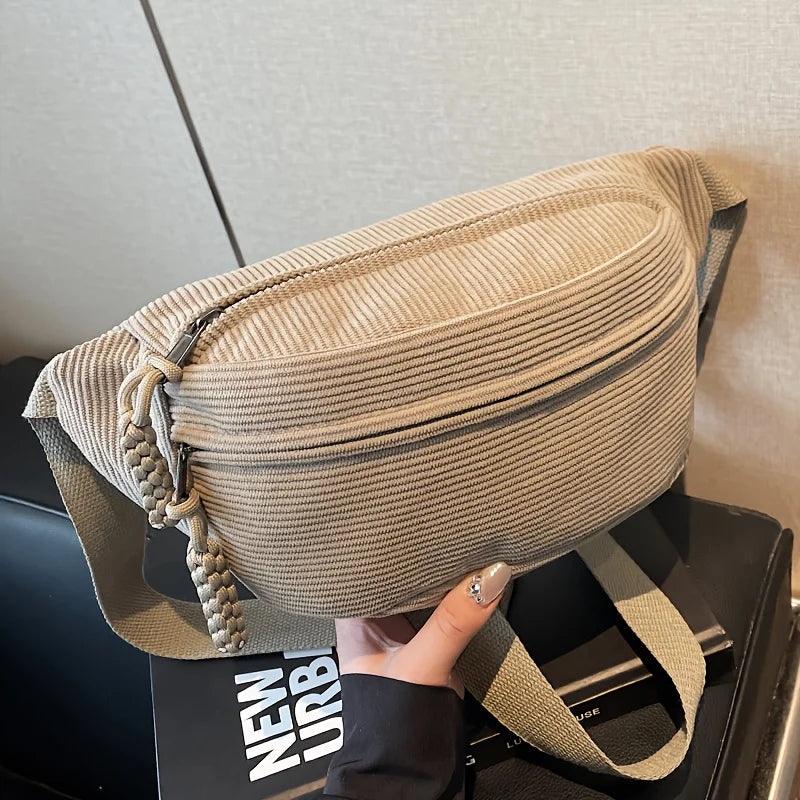 Sac banane velours femme