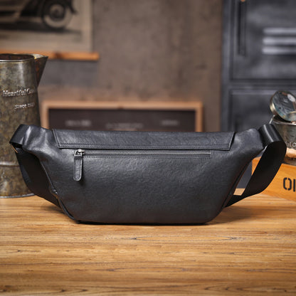 Sac banane cuir homme plat