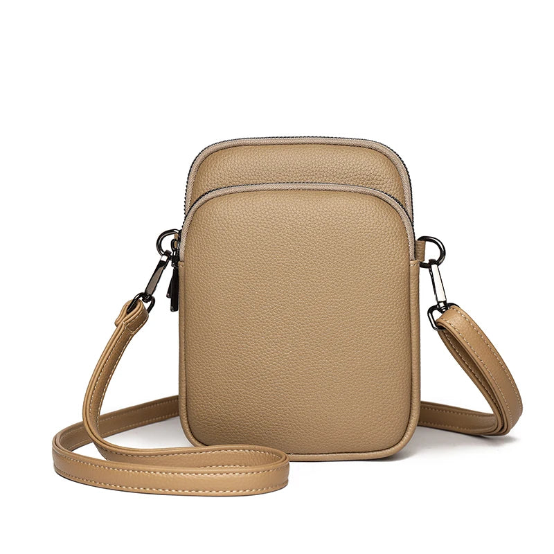 Nouveau 100% véritable peau de vache femmes en cuir sac de téléphone portable sacs à bandoulière pour femmes Sac concepteur Sac à bandoulière sacs de messager Sac