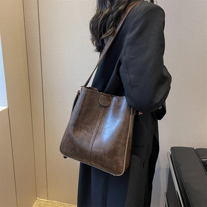 sac a mains femme sac luxe célèbre marque sac de cours MOODS-Ensemble de Sacs Fourre-Tout Rétro pour Femme, Large Sangle, Cuir PU Souple, Sacs à Bandoulière avec Petit Sac à Main, Shopping de Grande Capacité