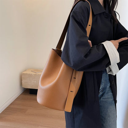 sac de luxe femme sac a maîn femme sacs seau sacs épaule MOODS-Ensembles de sacs rétro initiés pour femmes, fourre-tout 2 en 1, grande capacité, sac à bandoulière, sac à main design, document solide, E27, 2024
