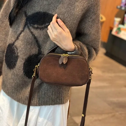 Sac à bandoulière en cuir véritable de vache pour femmes, sac à main en cuir Nubuck de bonne qualité, Design de luxe à la mode