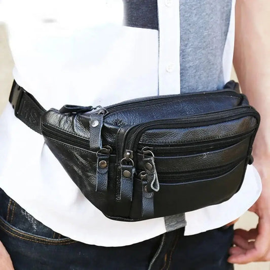 Sac banane multipoches cuir