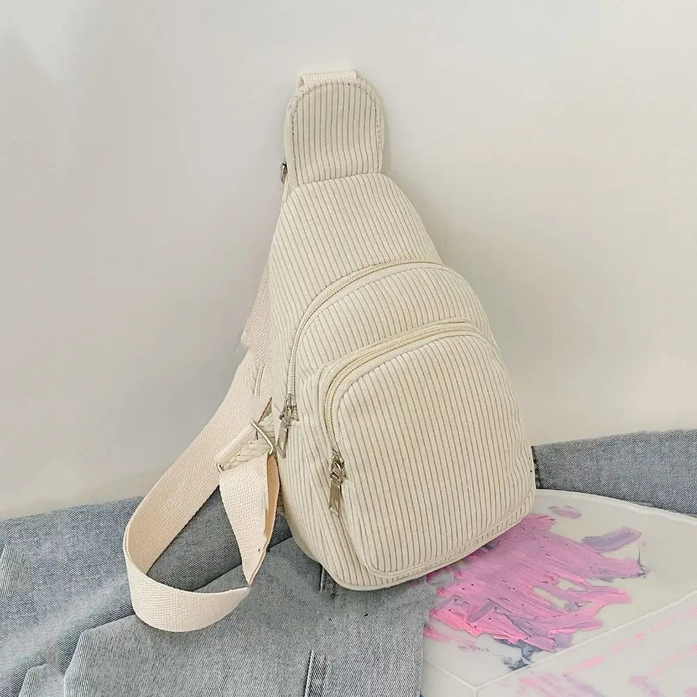 Sac bandoulière velours côtelé