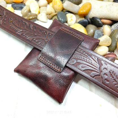 Pochette cuir homme ceinture