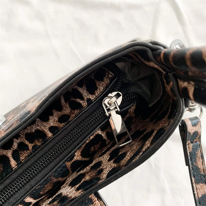 sac de luxe femme sac a main femme bandoulière MOODS-Mini sac à bandoulière imprimé léopard pour femme, sacs initiés sous les bras, style français, sacs à main de créateur de luxe, dernier cri, 2024