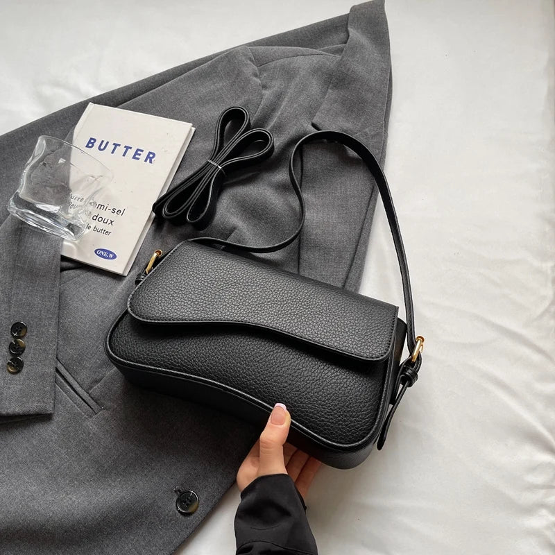 sac de luxe femme sacs bandoulière sac de luxe femme haute qualité MOODS formes irrégulières sacs à bandoulière pour femmes rouge litchi motif rabat sac à bandoulière décontracté rue Simple mode cartables 2025
