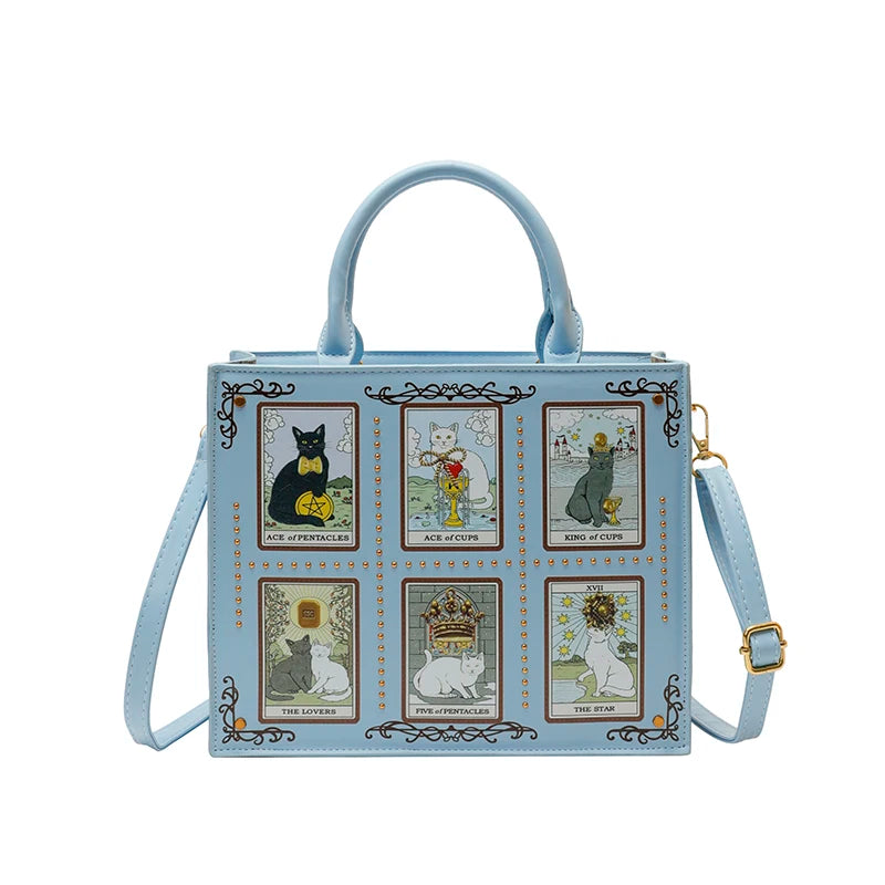 Sacs fourre-tout décontractés de marque pour femme, sacs bandoulière messager pour femme, grands sacs à main féminins, sacs de luxe de créateurs, grands sacs à main à motif chat, sacs à bandoulière
