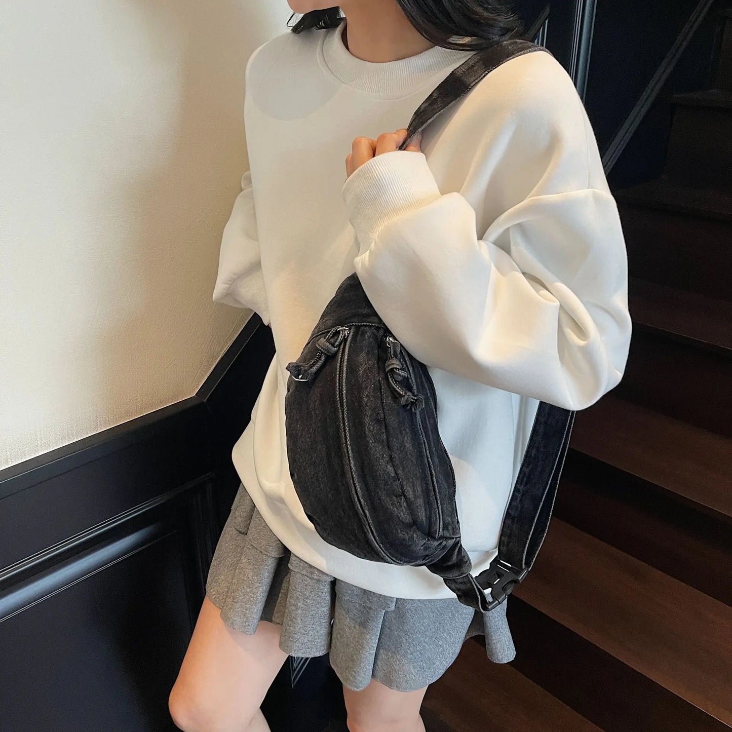Sac banane jean