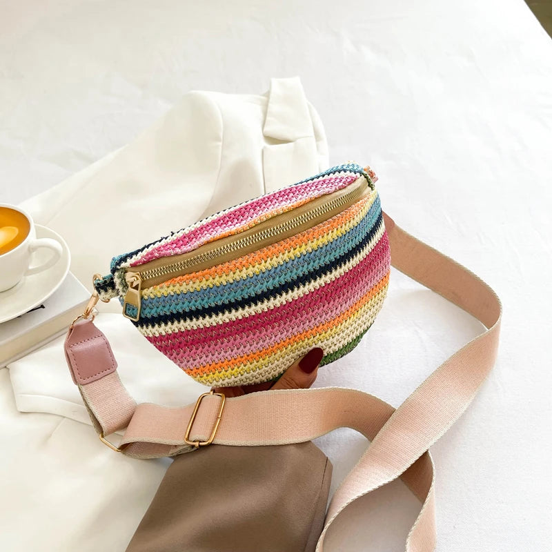 Sac banane en paille