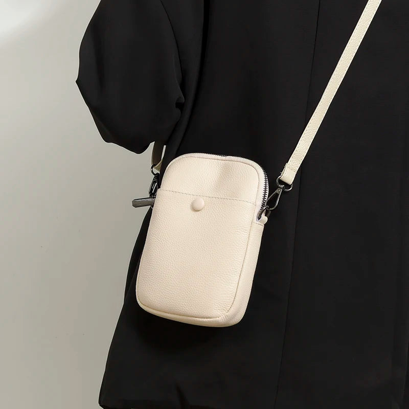 Sac à main 100% cuir véritable pour femme, sac à main de luxe en cuir de vache, sac à bandoulière initié, mode féminine, sac messager