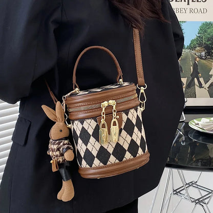 Sac à main de luxe en cuir pour femmes, petits sacs à main avec fermeture éclair, seau à bandoulière, pendentif, nouvelle tendance 2023