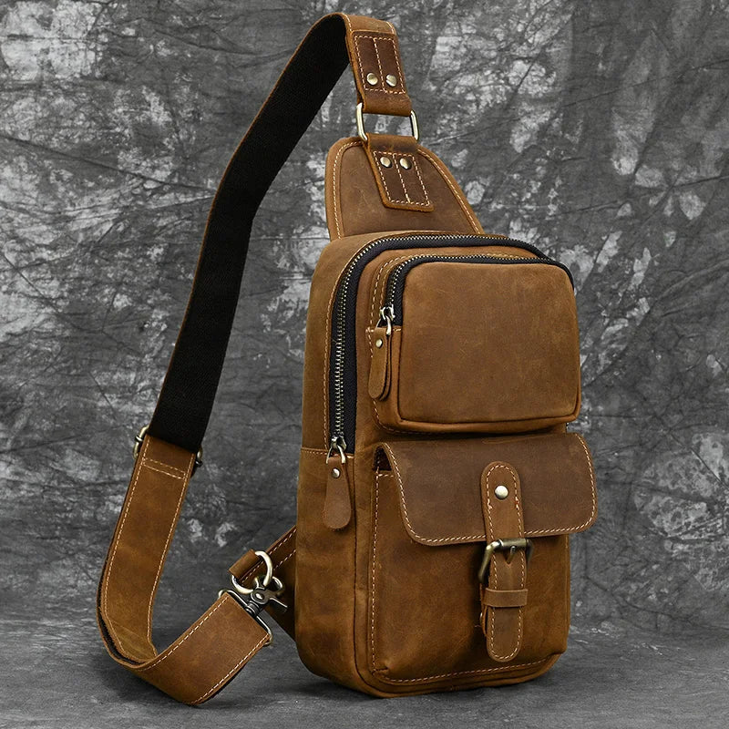 Sac banane homme en cuir