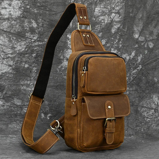 Sac banane homme en cuir