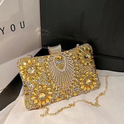 sac de luxe femme pochette soirée femme sac de soirée pour femme Pochettes de soirée en biscuits étincelants pour femmes, sac à bandoulière QueParty Gemstone, sacs à main de créateur, luxe, mariage, Rh, 2024