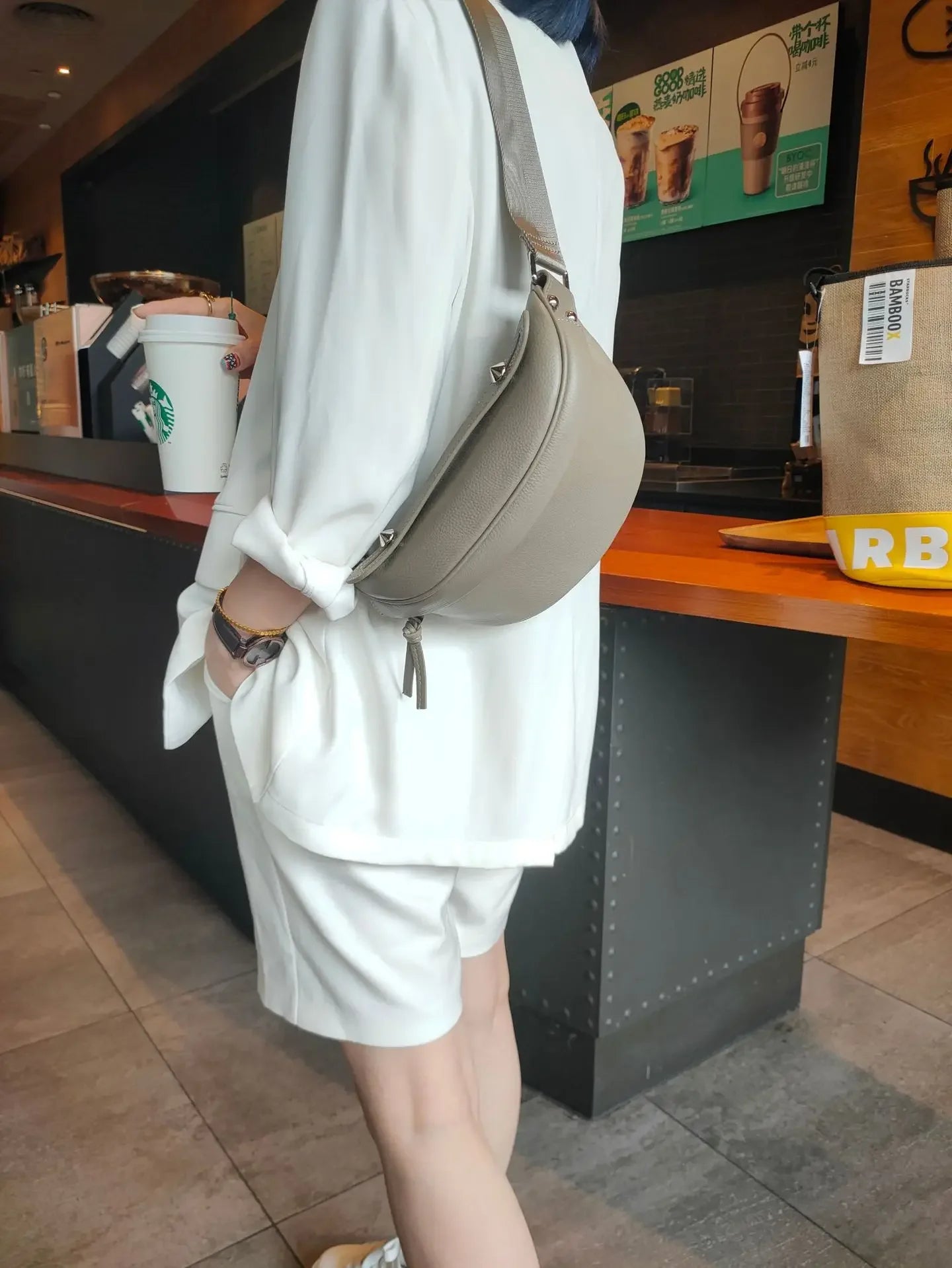 Sac banane cuir luxe