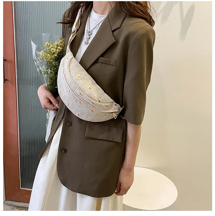 Sac banane fleurs