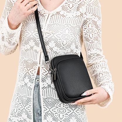 Nouveau 100% véritable peau de vache femmes en cuir sac de téléphone portable sacs à bandoulière pour femmes Sac concepteur Sac à bandoulière sacs de messager Sac