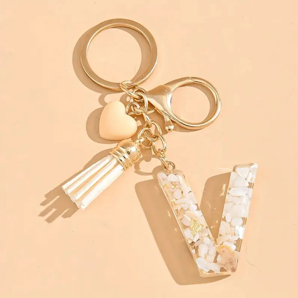 Porte clé avec lettre alphabet