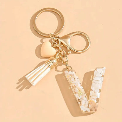 Porte clé avec lettre alphabet