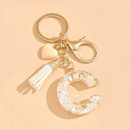 Porte clé avec lettre alphabet