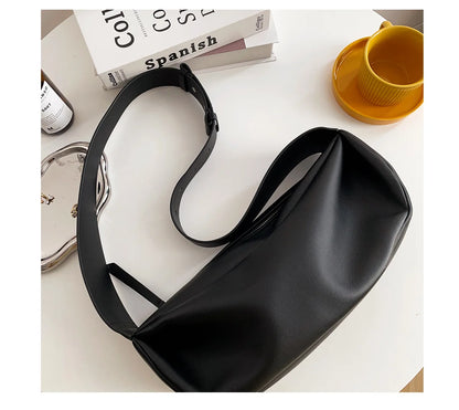 Grand sac banane cuir femme