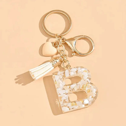 Porte clé avec lettre alphabet