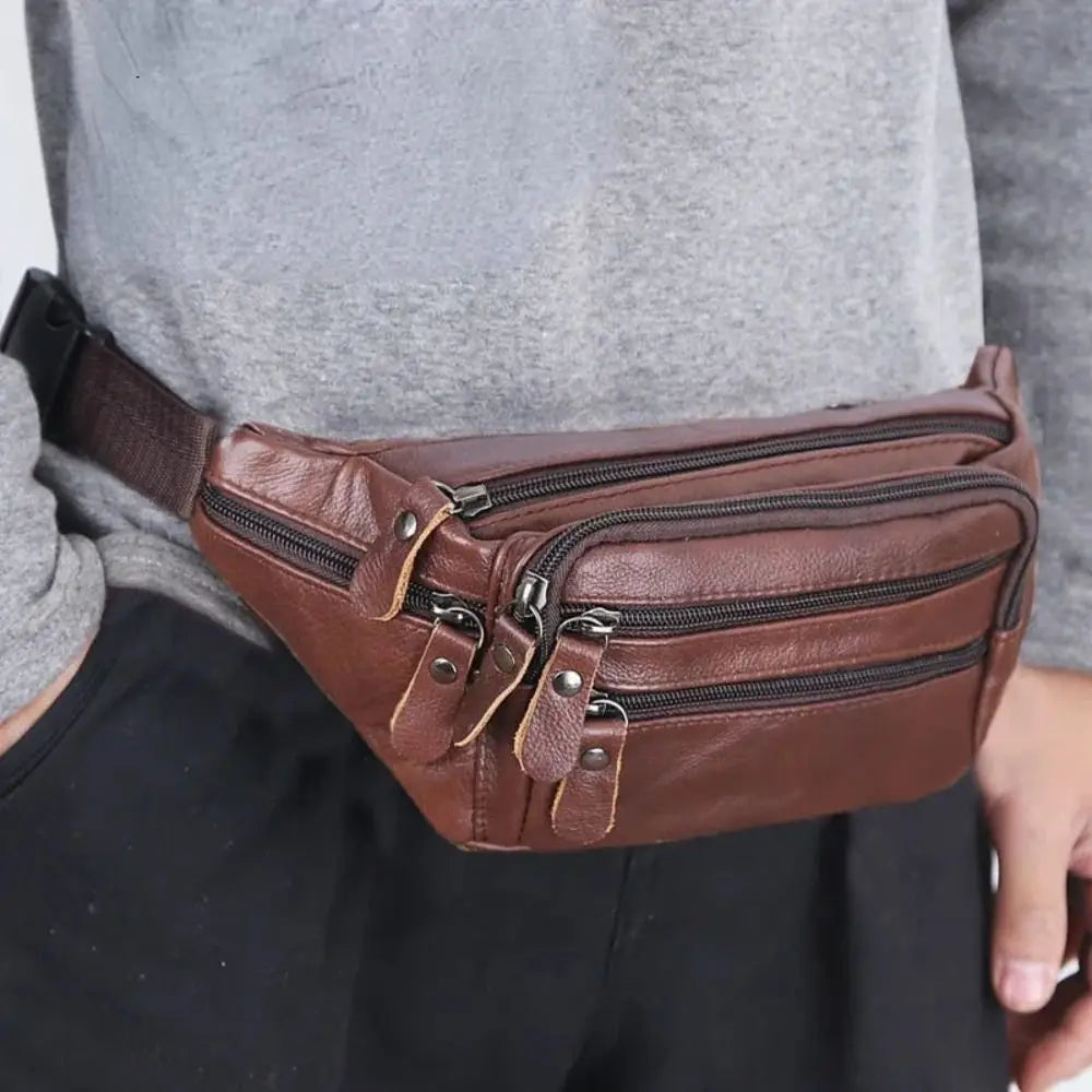 Sac banane multipoches cuir