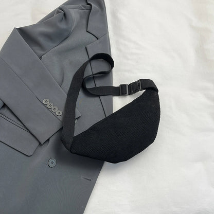 Sac banane velours noir